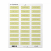 Aangepaste pastel kleur gepersonaliseerde minimali etiket (Full Sheet)