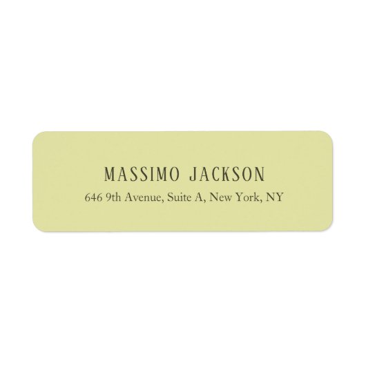 Aangepaste pastel kleur gepersonaliseerde minimali etiket (Voorkant)