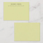 Aangepaste pastel kleur gepersonaliseerde minimali informatiekaartje (Voorkant / Achterkant)