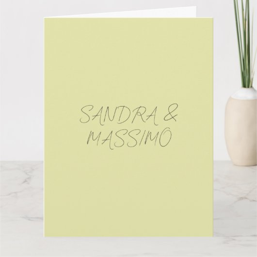 Aangepaste pastel kleur gepersonaliseerde minimali kaart (Voorkant)