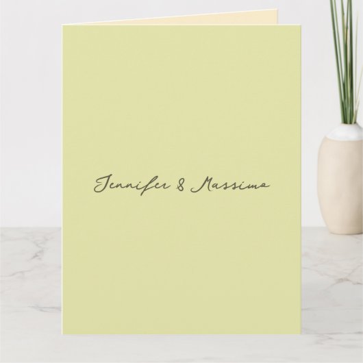 Aangepaste pastel kleur gepersonaliseerde minimali kaart (Voorkant)