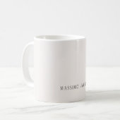 Aangepaste pastel kleur gepersonaliseerde minimali koffiemok (Voorkant links)