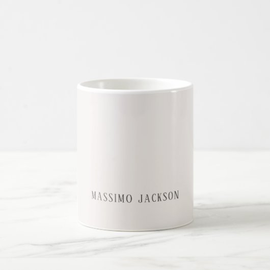 Aangepaste pastel kleur gepersonaliseerde minimali koffiemok (Center)