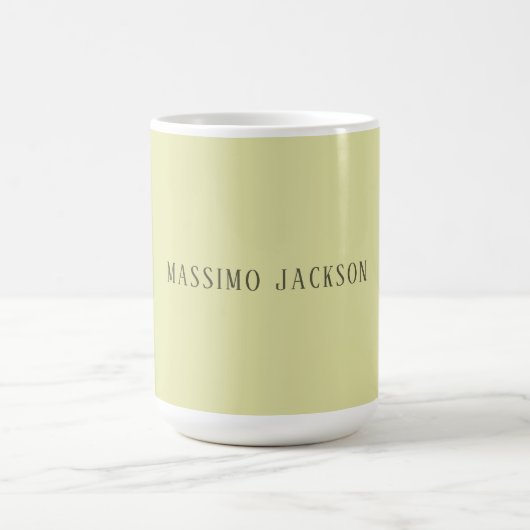 Aangepaste pastel kleur gepersonaliseerde minimali koffiemok (Center)
