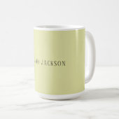 Aangepaste pastel kleur gepersonaliseerde minimali koffiemok (Voorkant rechts)
