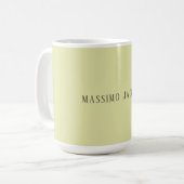 Aangepaste pastel kleur gepersonaliseerde minimali koffiemok (Voorkant links)