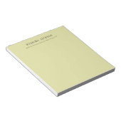 Aangepaste pastel kleur gepersonaliseerde minimali notitieblok (Schuin)