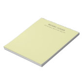 Aangepaste pastel kleur gepersonaliseerde minimali notitieblok (Linkerzijde)
