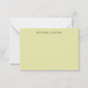 Aangepaste pastel kleur gepersonaliseerde minimali notitiekaartje