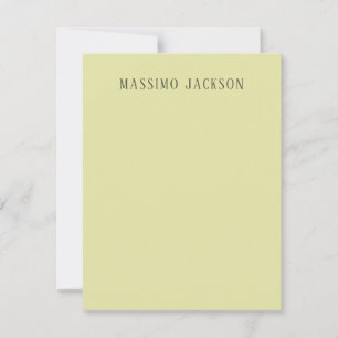 Aangepaste pastel kleur gepersonaliseerde minimali notitiekaartje