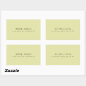 Aangepaste pastel kleur gepersonaliseerde minimali rechthoekige sticker (Vel)