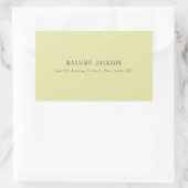 Aangepaste pastel kleur gepersonaliseerde minimali rechthoekige sticker (Tas)