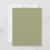 Aangepaste pastel kleur gepersonaliseerde minimali RSVP kaartje (Achterkant)