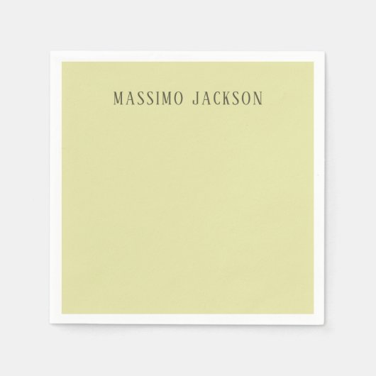 Aangepaste pastel kleur gepersonaliseerde minimali servet (Voorkant)
