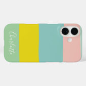 Aangepaste Pastel Kleurenblok Moderne Minimalistis Case-Mate iPhone Case (Achterkant (horizontaal))