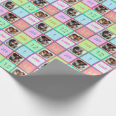 Aangepaste Pastel Kleurrijke Pleinen met Tekst, 3  Cadeaupapier (Hoek)