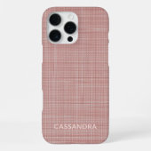 Aangepaste Pastel Licht Stof Roze Blush Roze Kleur iPhone Hoesje (Achterkant)