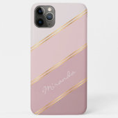 Aangepaste Pastel Mauve Roze Blush Roze Kunst Stre Case-Mate iPhone Case (Achterkant)