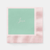 Aangepaste Pastel Mint Effen Kleur Minimalistische Servet (Voorkant)