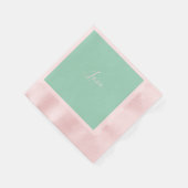 Aangepaste Pastel Mint Effen Kleur Minimalistische Servet (Hoek)
