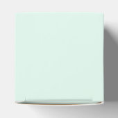 Aangepaste pastel Mint gekleurde Monogram Favor Bo Bedankdoosjes (Bovenkant)
