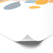 Aangepaste pastel oranje Cavalier silhouet poster (Hoek)