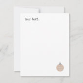 Aangepaste pastel ornamenten en sneeuwvlokken roze notitiekaartje (Achterkant)