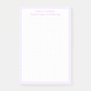 Aangepaste pastel Paarse Dot Grid Garden Indeling Post-it® Notes