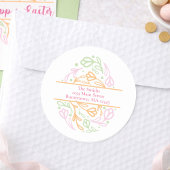 Aangepaste pastel Paaseieren retouradreslabels Vierkante Sticker