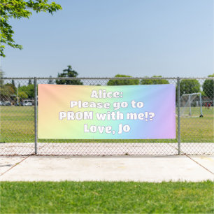 Aangepaste Pastel Rainbow Prom Banner