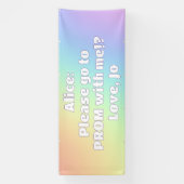 Aangepaste Pastel Rainbow Prom Banner (Verticaal)
