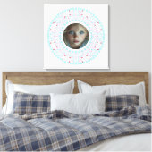 Aangepaste  Pastel Roze en Blauwe Mandala Lijst Canvas Afdruk (Insitu (Slaapkamer))