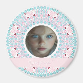 Aangepaste  Pastel Roze en Blauwe Mandala Lijst Magneet (Voorkant)
