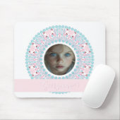 Aangepaste Pastel Roze en Blauwe Mandala Lijst Muismat (Met muis)