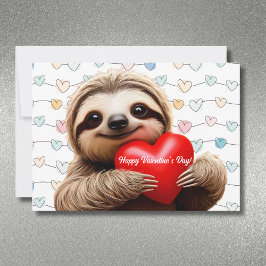 Aangepaste pastel Sloth Valentijn Je bent mijn SLO Feestdagen Kaart