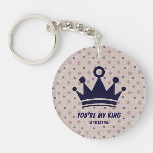 Aangepaste pastel stippen Sleutelhanger (Voorkant)