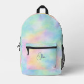 Aangepaste Pastel Waterverf Regenboog Rugzak  (Voorkant)