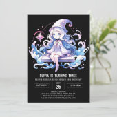 Aangepaste Pastel Wizard Verjaardag Kaart (Staand voorkant)