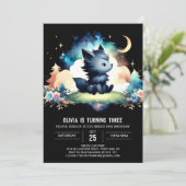 Aangepaste Pastel Wolf Verjaardag Kaart (Staand voorkant)