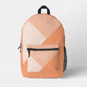 Aangepaste pastel zonnige perzik zomer koraal Sina Bedrukte Rugzak (Voorkant)