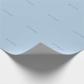 Aangepaste pastelblauwe gepersonaliseerde minimali cadeaupapier (Hoek)