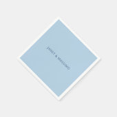Aangepaste pastelblauwe gepersonaliseerde minimali servet (Hoek)