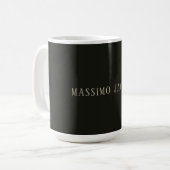 Aangepaste pastelgrijze gepersonaliseerde minimali koffiemok (Voorkant links)