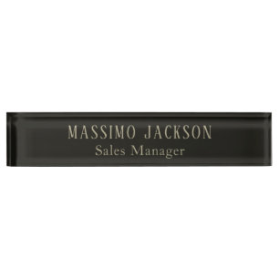 Aangepaste pastelgrijze gepersonaliseerde minimali naambordje