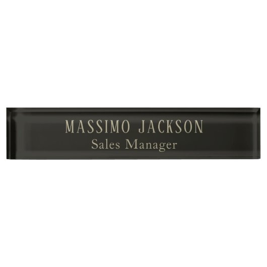 Aangepaste pastelgrijze gepersonaliseerde minimali naambordje (Voorkant)