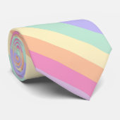 Aangepaste pastelkleuren Sjabloon Vrouwen Mannen U Stropdas (Opgerold)