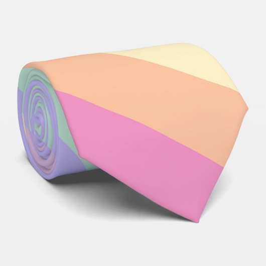 Aangepaste pastelkleuren Vrouwen Mannen Unisex Ele Stropdas (Opgerold)