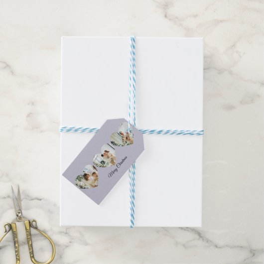 Aangepaste Pastelkleurige Kerstcadeautag – Voeg Je Cadeaulabel (Met Touw)