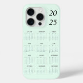Aangepaste Pastelmunt 2025 Kalender Case-Mate iPhone Case (Achterkant)