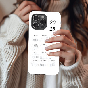 Aangepaste Pastelmunt 2025 Kalender iPhone 15 Pro Case